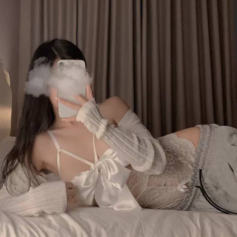 Silk Lace Bow Corset
